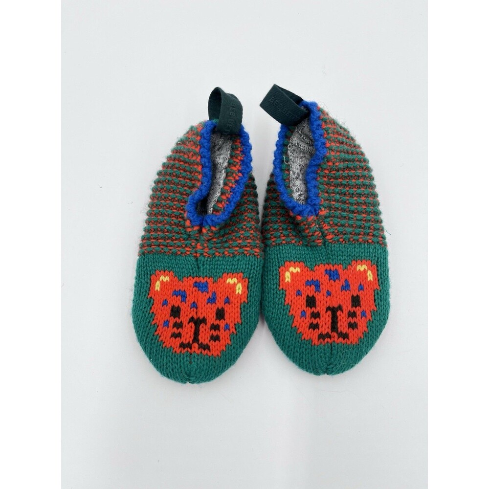 Bombas Gripper Slipper Grippy Socks Green Red Tiger Toddler 5-7 BEE BETTER NWOT